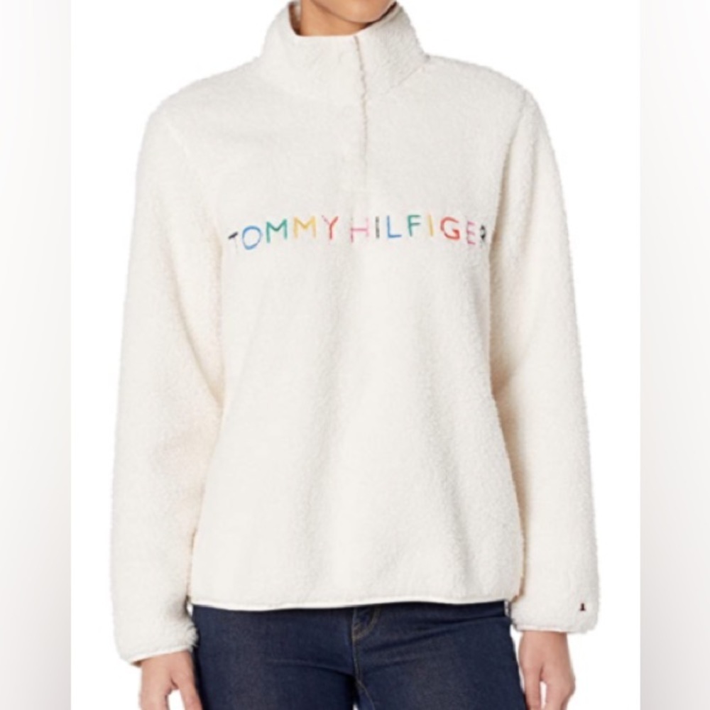 Tommy Hilfiger Sherpa Pullover with Snap Buttons